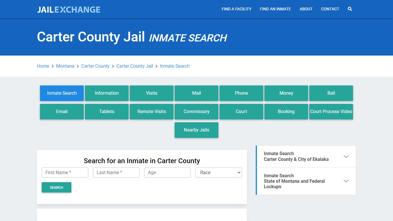 Carter County Jail, MT Inmate Search: Roster & Mugshots